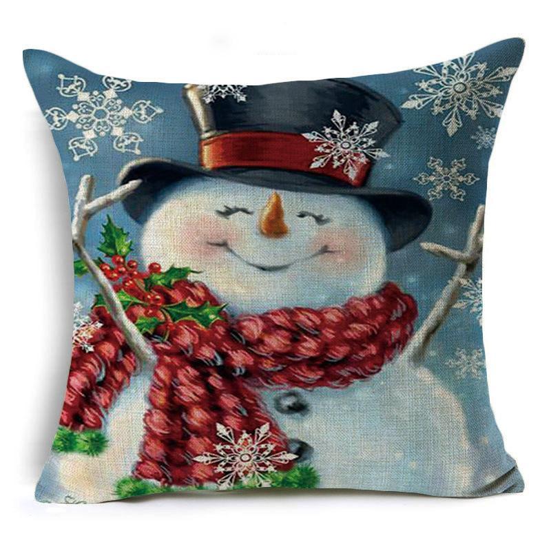 Adegan salju bantal snowman sarung bantal