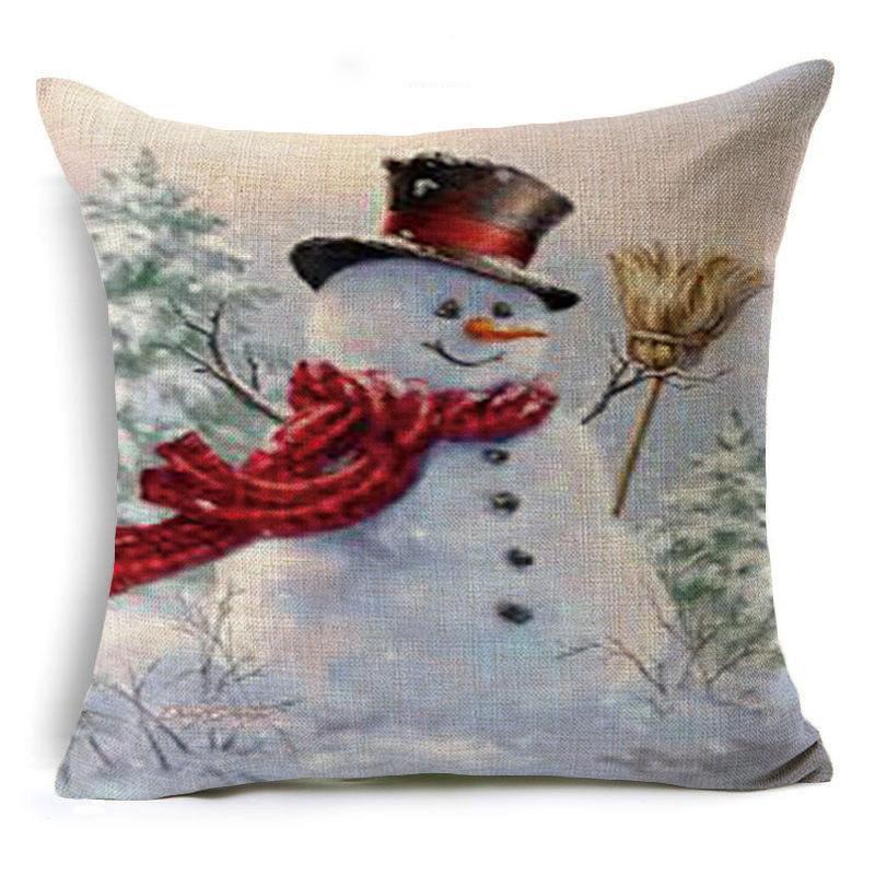 Adegan salju bantal snowman sarung bantal