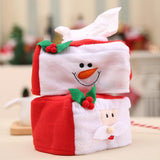 雪人和聖誕老人​​紙巾箱蓋