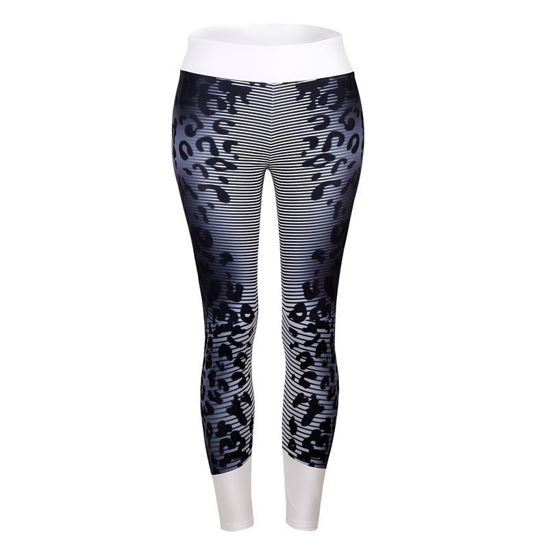 Sporty Cheetah Striped Gym Leggings