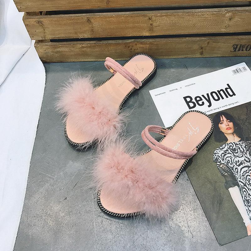 Stud Trim Simple Strap Sandals-Pink-Theone Apparel