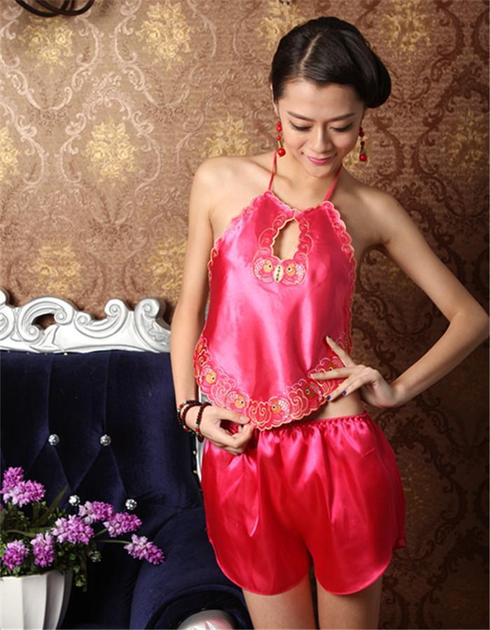 Sweetheart Cutout PJ Shorts Set-Purple-Theone Apparel