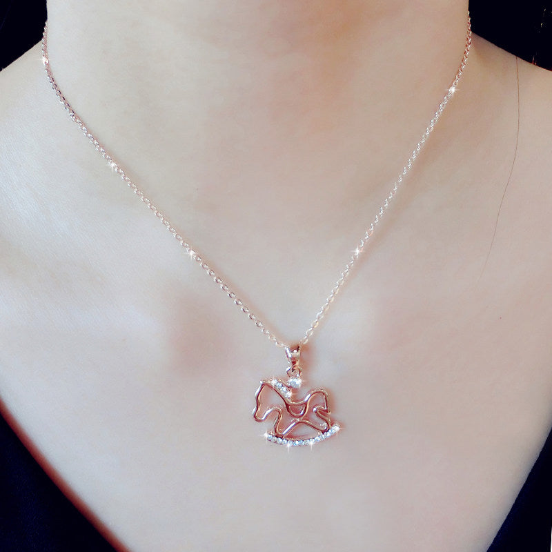 Elephant Pendant Sparkler Chain Necklace - Theone Apparel