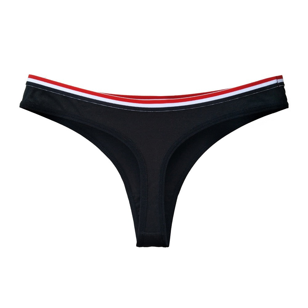 Thin Strap Wrap G String Panty-Black-Theone Apparel