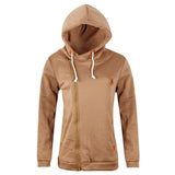 Trendy side zip drawstring hoodie