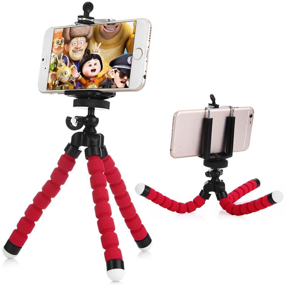 Universal Cell Phone Tripod with Mount Adapter-Red-Theone Apparel