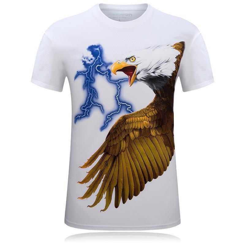 Lightning Strikes Eagle Flies EUA camisa