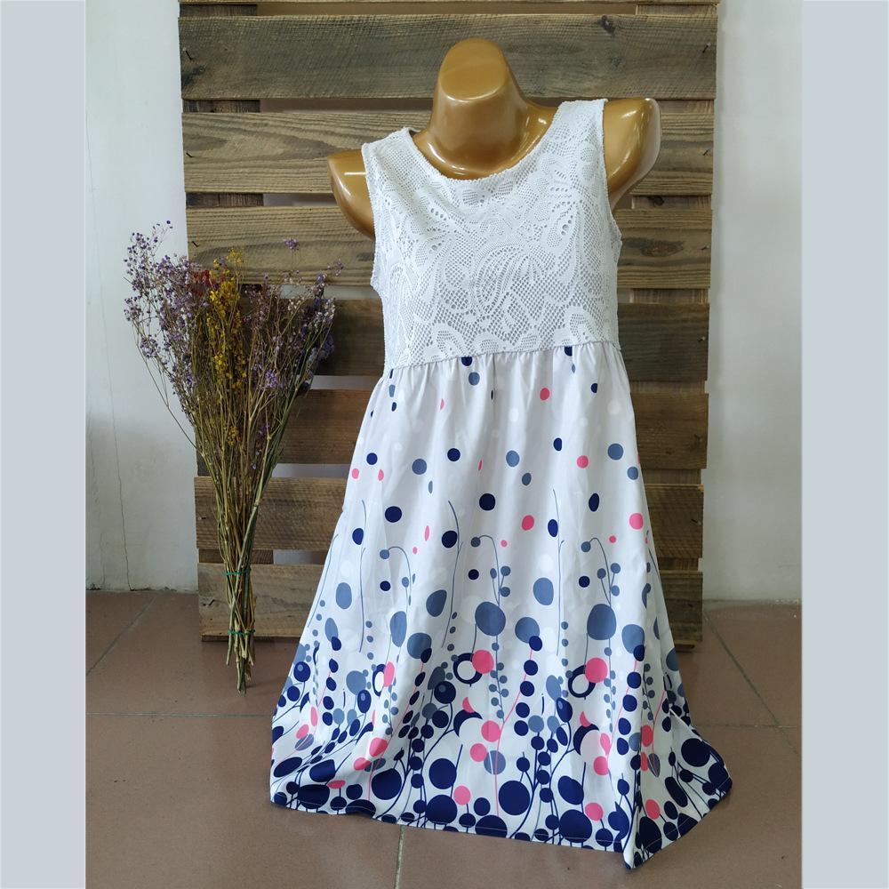 Lacy Dots trägerloses Sommerkleid