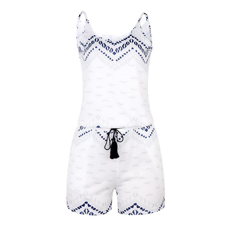 Tribale print kwast Tie Romper