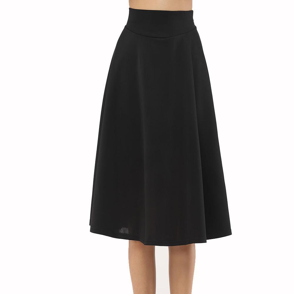 Wide Band Tea Length Skirt