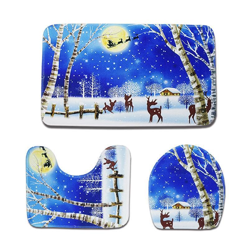 Winter Wonderland Christmas Bath Mat Sets