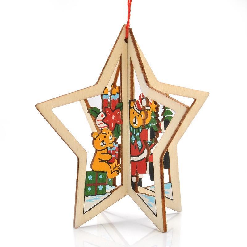 Wooden Bell Holiday Tree Ornaments