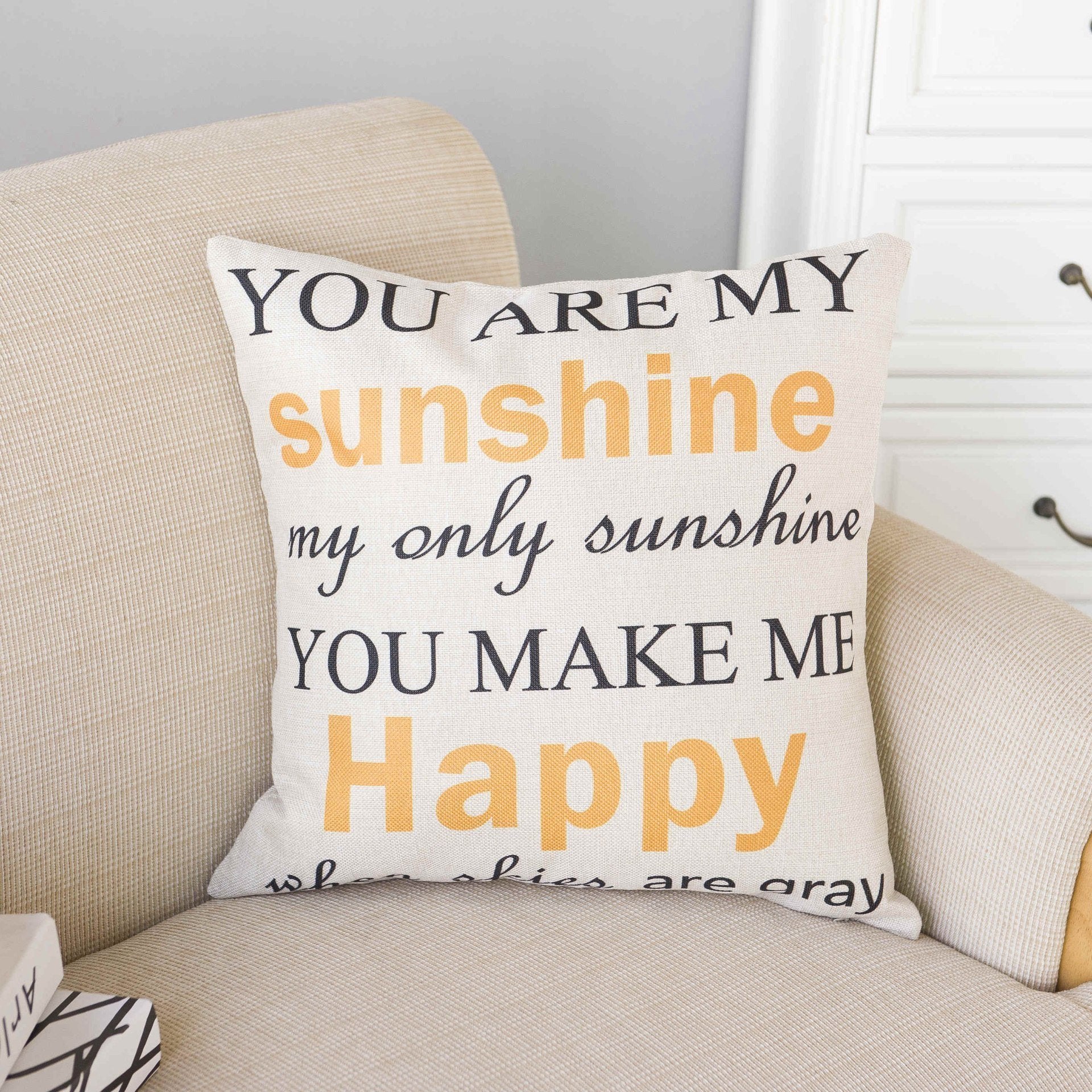 You Are My Sunshine Lyric Pillow Cover-601-0025-S2-Theone Apparel