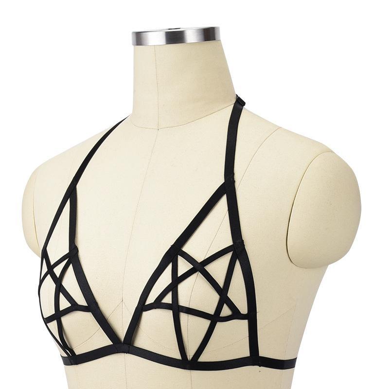 Black Star Open Cup Bra - THEONE APPAREL