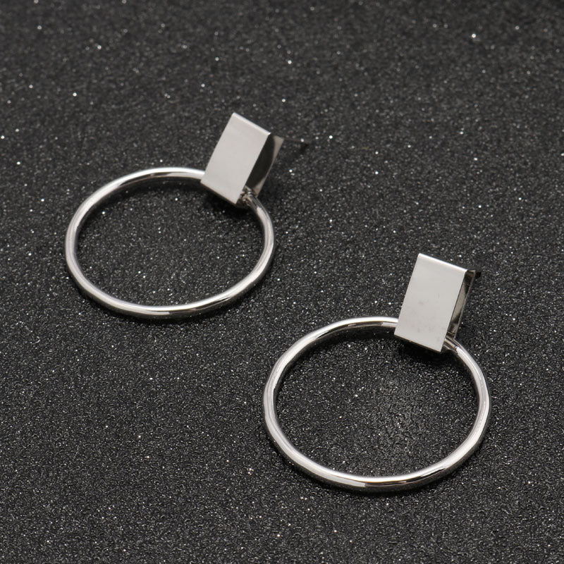 Block Stud and Loop Earrings - THEONE APPAREL