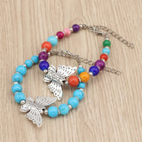 Blue Beaded Butterfly Charm - THEONE APPAREL