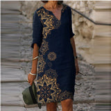 Casual Frock Style Dress with Long Sleeves and Mini Length Hem - THEONE APPAREL