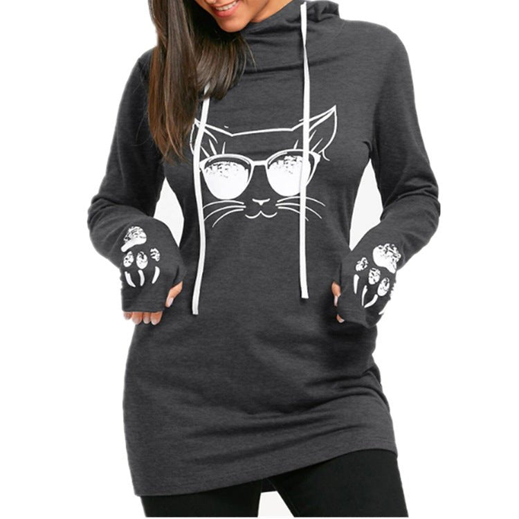 Cat Face & Paws Pullover Hoodie - THEONE APPAREL