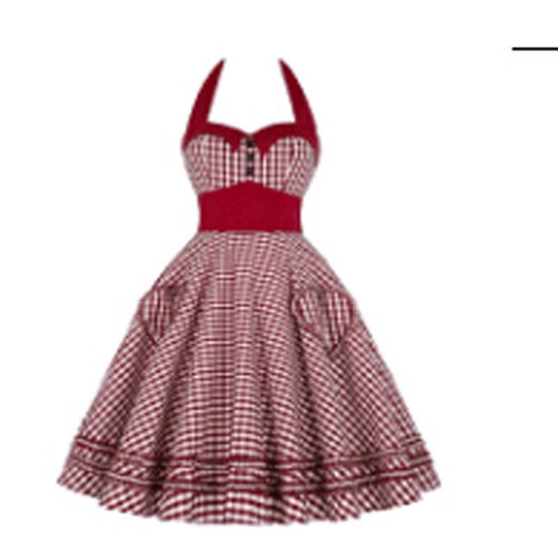 Checker Print Rockabilly Apron Dress - THEONE APPAREL